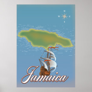 Poster mapa de Singapura