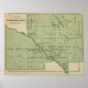 Poster Mapa de Swift, Minnesota