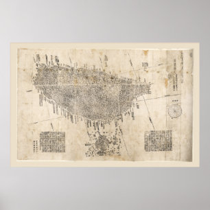 Poster Mapa de Taiwan (1878)