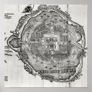 Poster Mapa de Tenochtitlan