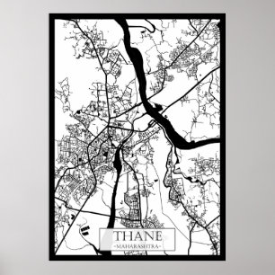 Poster Mapa de Thane Maharashtra