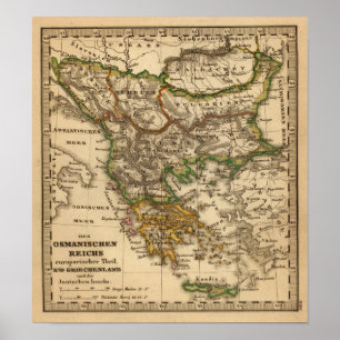 Poster Mapa de Turquia e de piscina