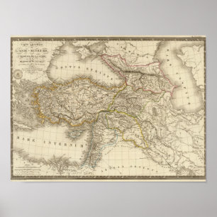Poster Mapa de Turquia Syria
