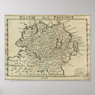 Póster Mapa de Ulster