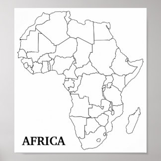 Poster Mapa de Vazios da África