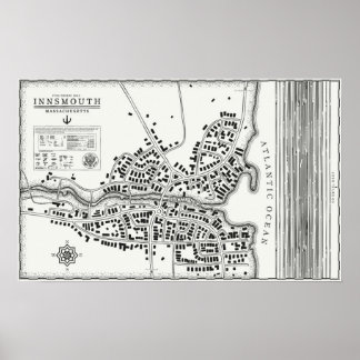 Poster Mapa de vinheta Innsmouth