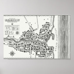 Poster Mapa de vinheta Innsmouth