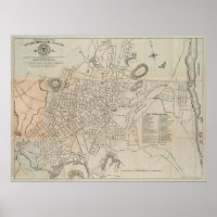 Mapa de Vintage de MÃES Worcester (1891)