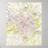 Mapa de Vintage de Spartanburg (1949)