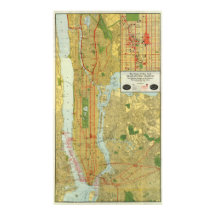 Mapa de Vintage do Nova Iorque (1918)