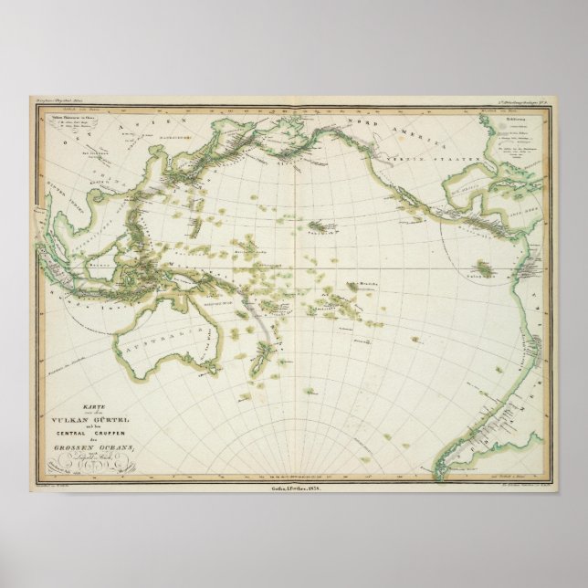 Póster mapa de Volcano Girdle (Frente)