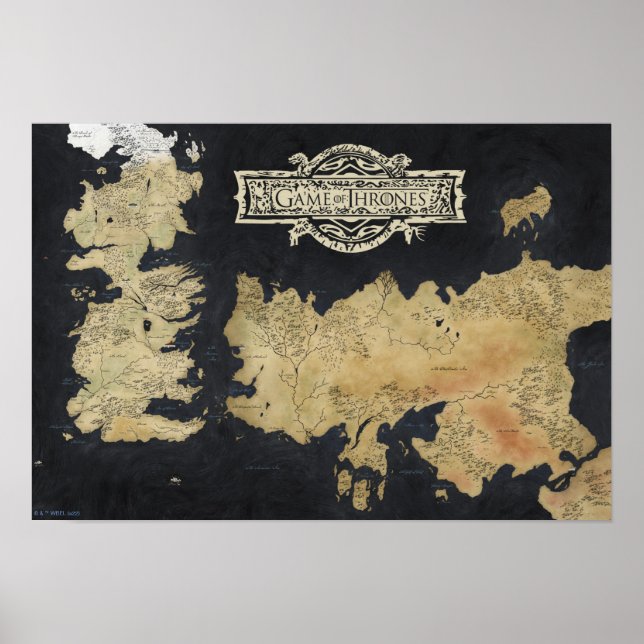 Poster Mapa de Westeros (Frente)