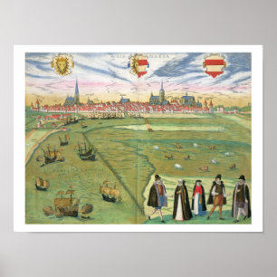 Poster Mapa de Wilnis, de "Civitates Orbis Terrarum"