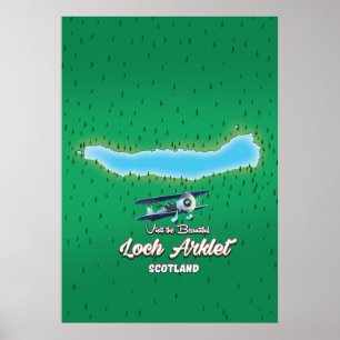 Poster mapa do Arklet da Escócia