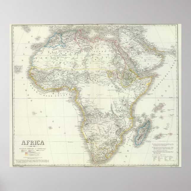Póster Mapa do Atlas Africano (Frente)