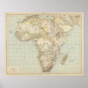 Póster Mapa do atlas de África