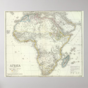 Póster Mapa do atlas de África