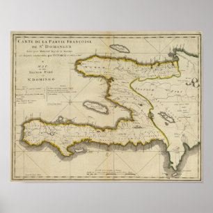 Poster Mapa do atlas de Haiti