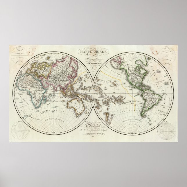 Poster Mapa do Atlas de Paris (Frente)