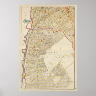 Poster Mapa do atlas do Mt Vernon