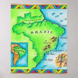 Póster Mapa do Brasil