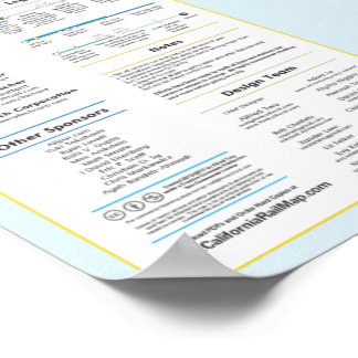 Poster Mapa do Caminho da Califórnia v2.00 - 25/03/2017