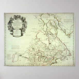 Poster Mapa do Canadá