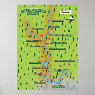 Poster Mapa do Canal da Grande União