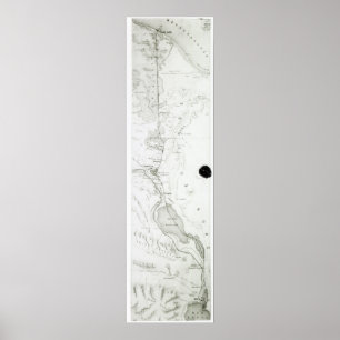 Poster Mapa do Canal do Suez, c.1869