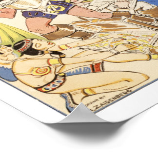 Póster Mapa do Centro Manhattan de 1789-1939