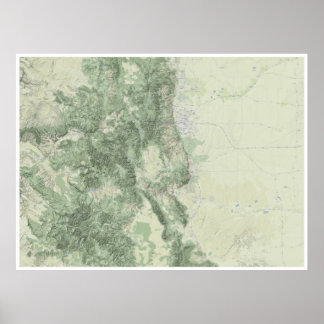 Póster Mapa do Colorado