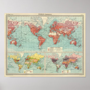 Poster Mapa do comércio do mundo