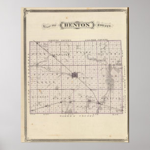 Poster Mapa do Condado de Benton