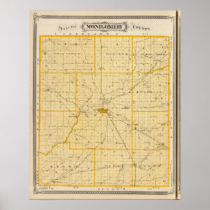 Póster Mapa do Condado de Montgomery