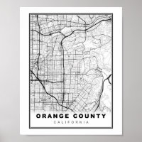 Mapa do Condado de Orange