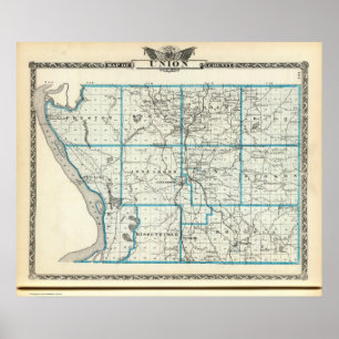 Poster Mapa do Condado de Union