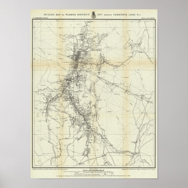 Poster Mapa do distrito de Washoe (Frente)