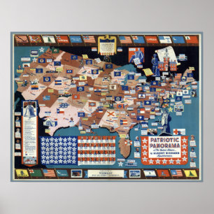 Póster Mapa do futebol da faculdade de Albert Richard do