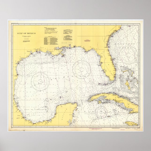 Poster Mapa do Golfo do México (1942) (Frente)