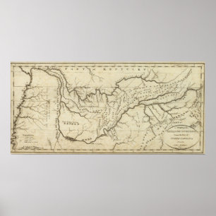 Póster Mapa do governo de Tennassee SIC