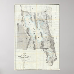 Póster Mapa do Great Salt Lake
