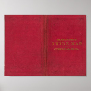 Póster Mapa do guia de Blanchard de Chicago 2