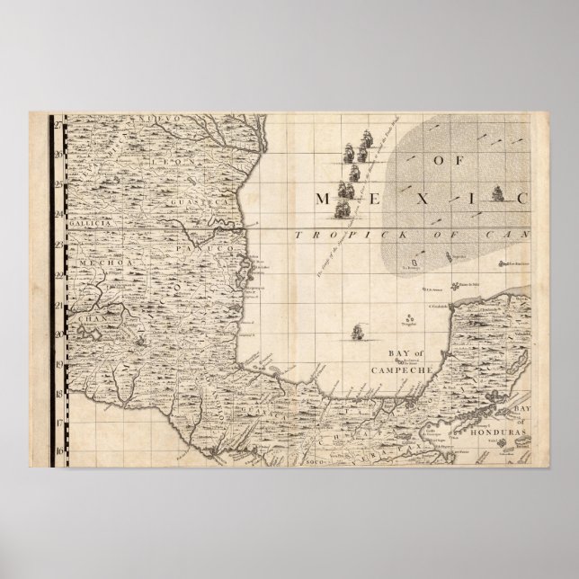Póster Mapa do Império Britânico na América 13 (Frente)