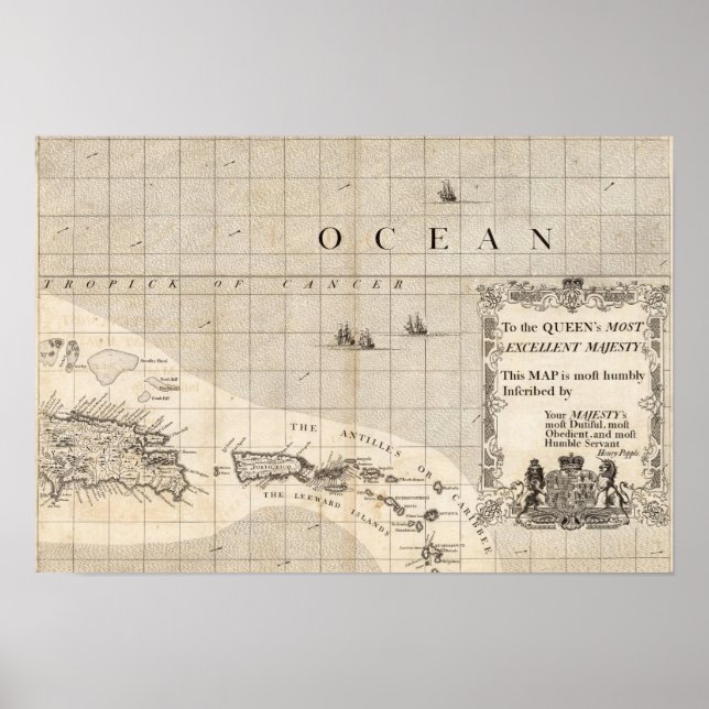 Poster Mapa do Império Britânico na América 15 (Frente)