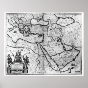 Póster Mapa do império otomano