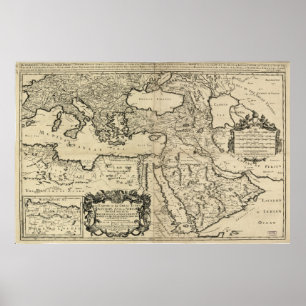 Póster Mapa do Império Otomano (1680)