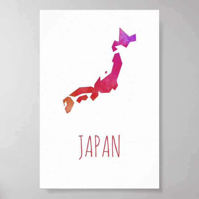Poster Mapa do Japão (Frente)