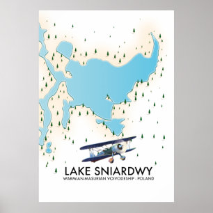 Poster Mapa do Lago Sniardwy Polônia