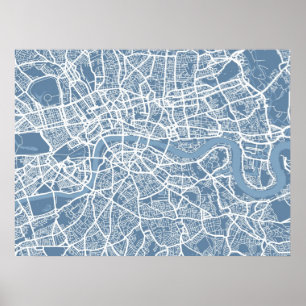 Poster Mapa do mapa de Londres