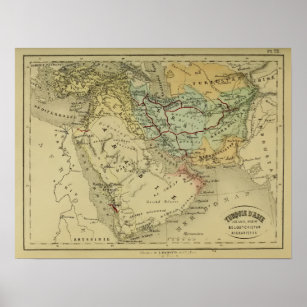 Poster  Médio Oriente: 1978 MAPA Detalhado